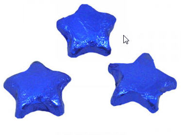 Chocolate Stars -Blue (Milk) - Click Image to Close